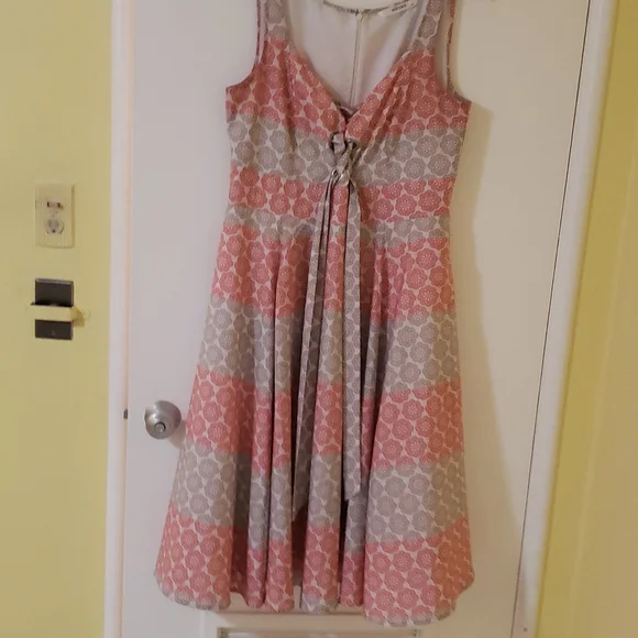 eshakti | Dresses | Crepe Peach And Grey Dress | Poshmark